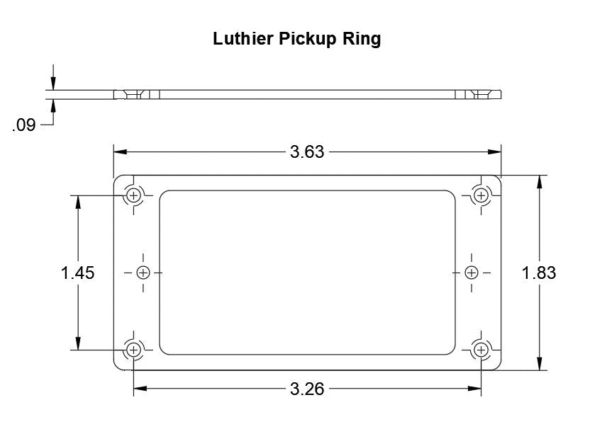 Preorder - The Luthier Series: Humbucker Pickup Ring (Pack of 2) - Technical Drawing - Jayrus Labs