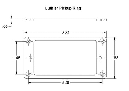 Preorder - The Luthier Series: Humbucker Pickup Ring (Pack of 2) - Technical Drawing - Jayrus Labs