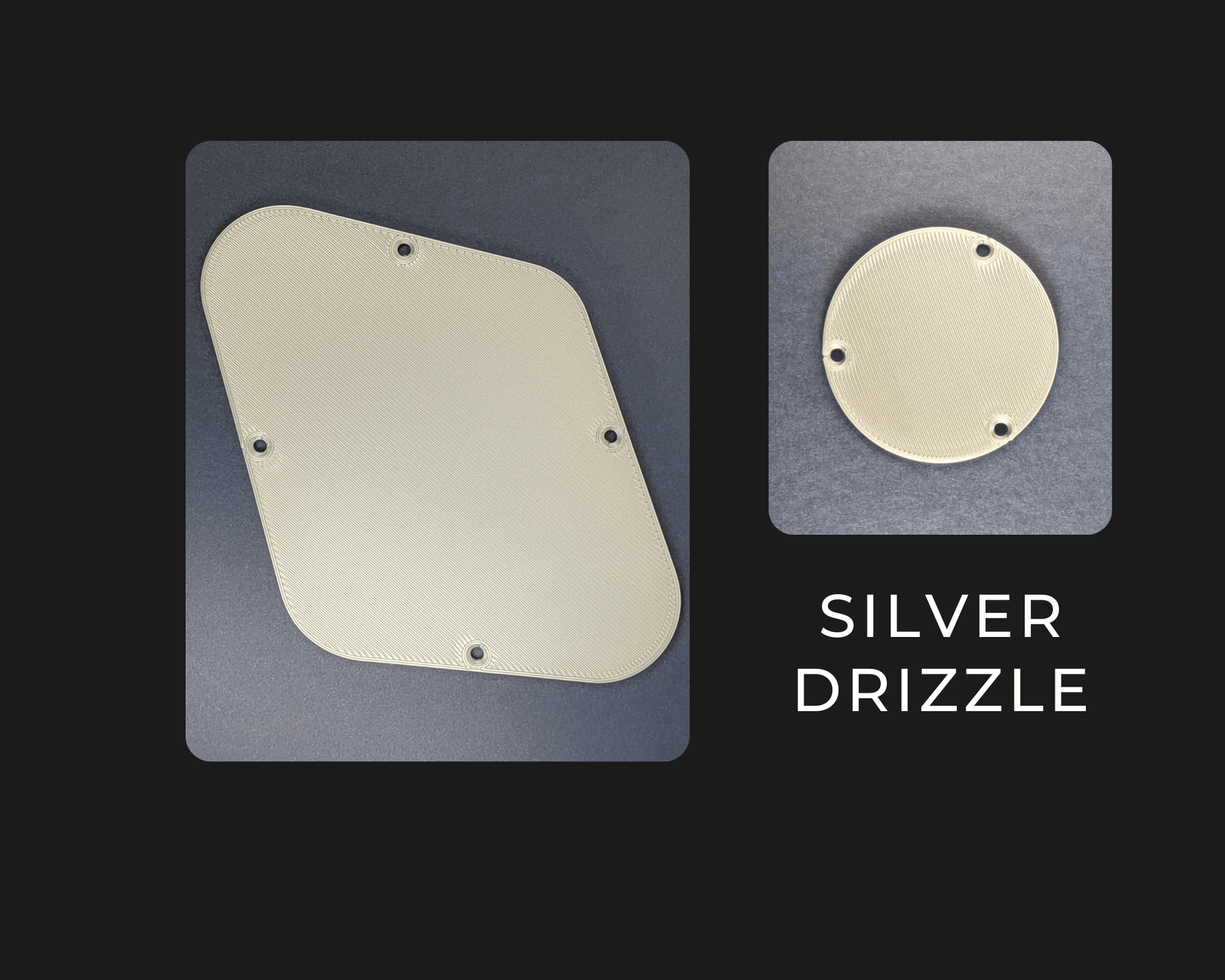 Standard Rear Plate Set - Compatible with Gibson® Les Paul® - Silver Drizzle - Jayrus Labs