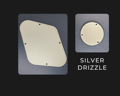 Standard Rear Plate Set - Compatible with Gibson® Les Paul® - Silver Drizzle - Jayrus Labs