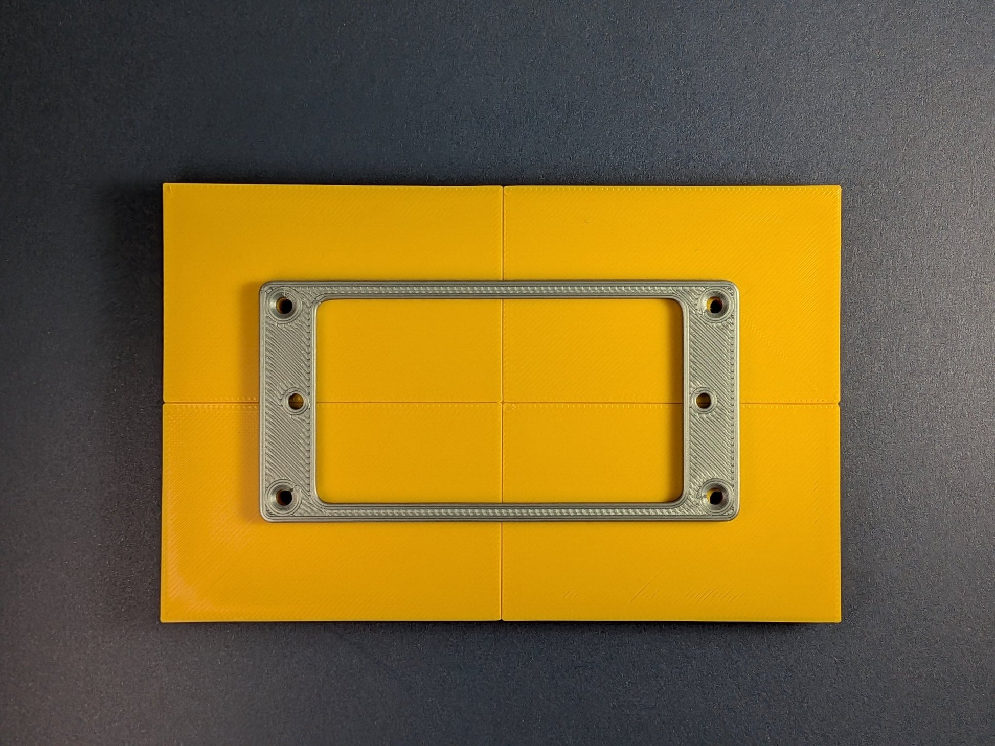 The Luthier Series: Humbucker Pickup Rings & Marking Jig Kit - Yellow Jig with Silver PR - Jayrus Labs