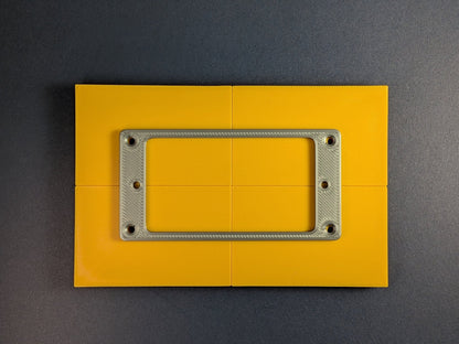 The Luthier Series: Humbucker Pickup Rings & Marking Jig Kit - Yellow Jig with Silver PR - Jayrus Labs