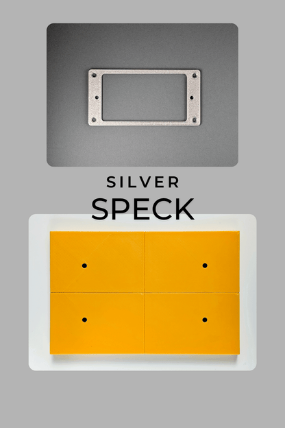 The Luthier Series: Humbucker Pickup Rings & Marking Jig Kit - Silver Speck - Jayrus Labs