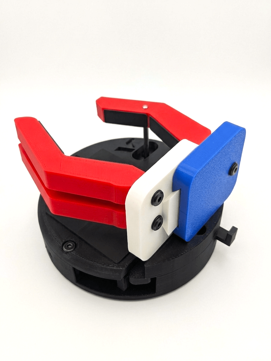 Zor Deca Liberty Edition | Mechanical Desk Mug & Cup Holder - Top Left Side Image - Jayrus Labs