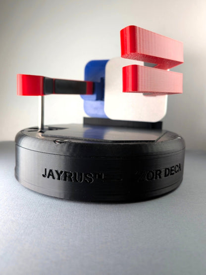 Zor Deca Liberty Edition | Mechanical Desk Mug & Cup Holder - Front Bottom to Top View Image - Jayrus Labs