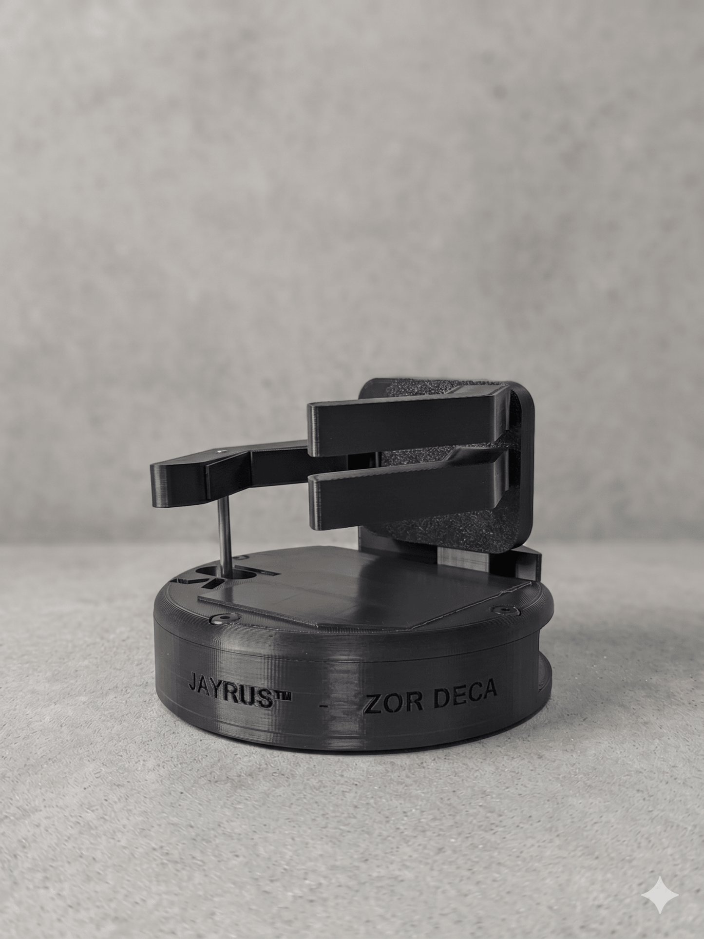 ZOR Deca | Mechanical Mug & Cup Holder - Preorder - Onyx Side View - Jayrus Labs